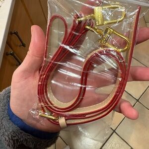 Louis Vuitton Red and tan Strap with Clips